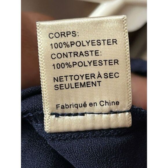 JOA Los Angeles Sz Small A Line Dress Blue White Lace Overlay Floral Sleeveless - Picture 7 of 13